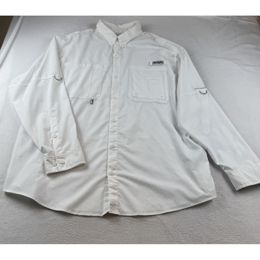 Columbia PFG Shirt - Size XXL - Omni-Shade / Vented - White